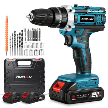 ONEVAN 0.8-10mm Cordless Impact Drill Electric Screwdriver Set With 24/34 Accessories | For Makita 18V Battery