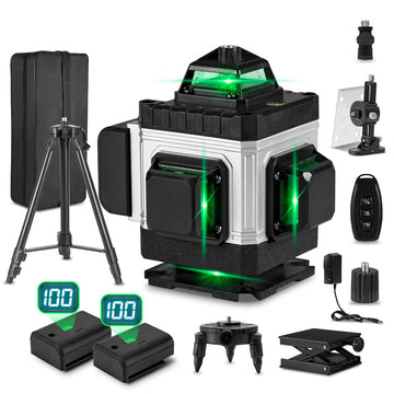 ONEVAN LK-804 Pro 16-Line 4D Green Laser Level | Self-Leveling | 360° Swivel Head with Tripod