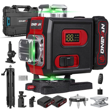 ONEVAN LK-822 Pro 16-Line 4D Laser Level | Metal Base & Lifting Platform | 1M Tripod Included