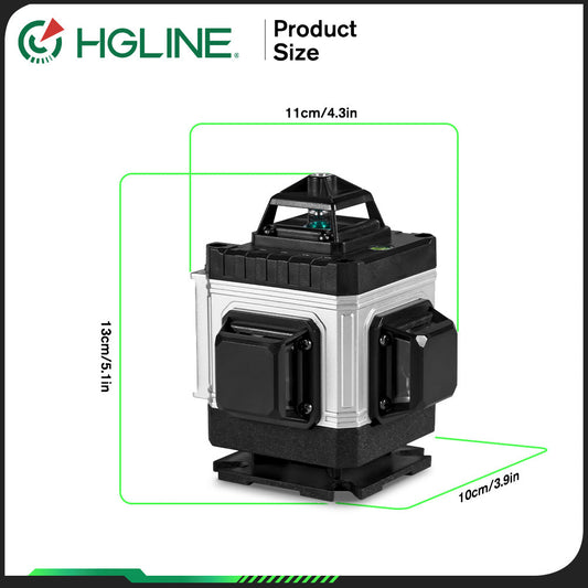 ONEVAN LK-804 Pro 16-Line 4D Green Laser Level | Self-Leveling | 360° Swivel Head with Tripod