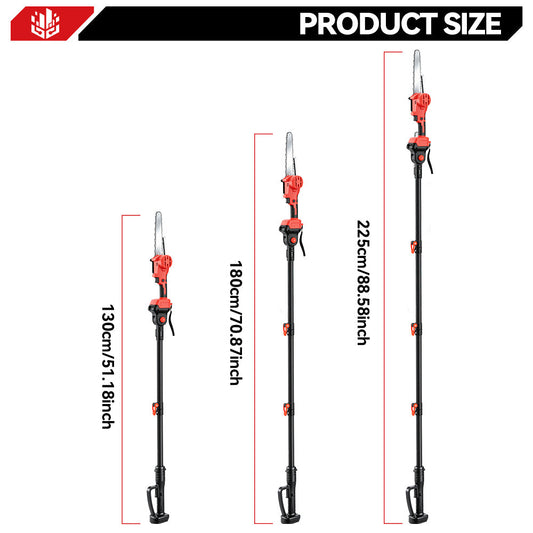 ONEVAN 8" Telescoping Pole(1.3-2.25m) Brushless Cordless Chainsaw