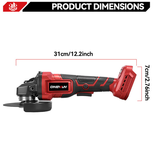 ONEVAN 125mm Brushless Cordless Angle Grinder 3 Gears | For Makita 18V Battery