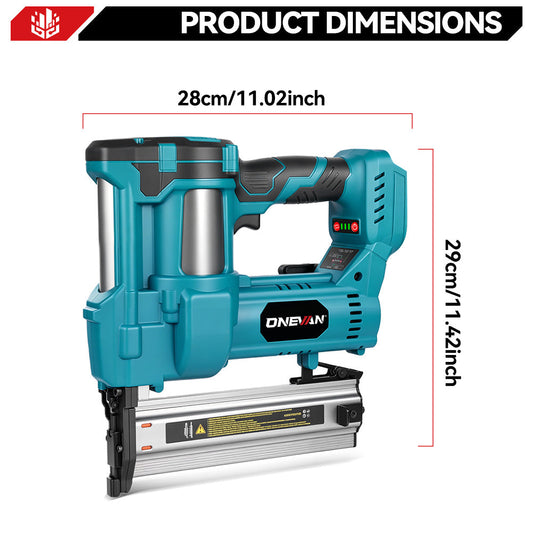 ONEVAN Cordless 2 IN 1 Brushless Brad Nailer & Stapler | For Makita 18V Battery