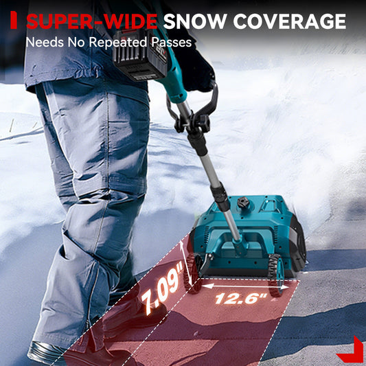 ONEVAN 12" Brushless Cordless Snow Shovel Foldable with Wheels | For Makita 18V Battery