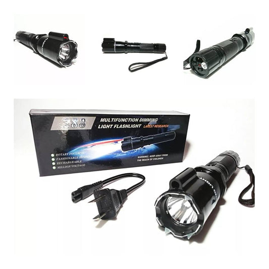 Linterna Taser  - Linterna de alta potencia con taser incluido para defensa personal