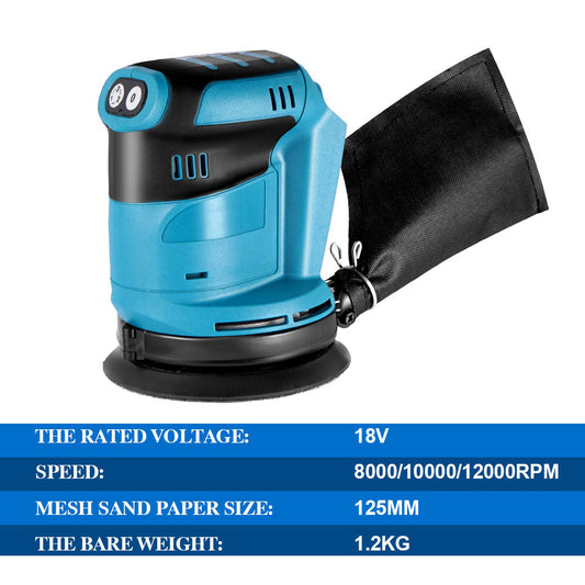 ONEVAN 18V 125mm Electric Sander Wood Grinder | For Makita 18V Battery