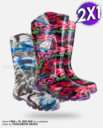 Botas Impermeables Amazonas 2X1®: Lleva 1 Par y de regalo llevas 1 Par adicional ¡GRATIS!