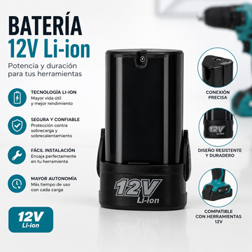 Bateria Para Taladro Y Pulidora 12V