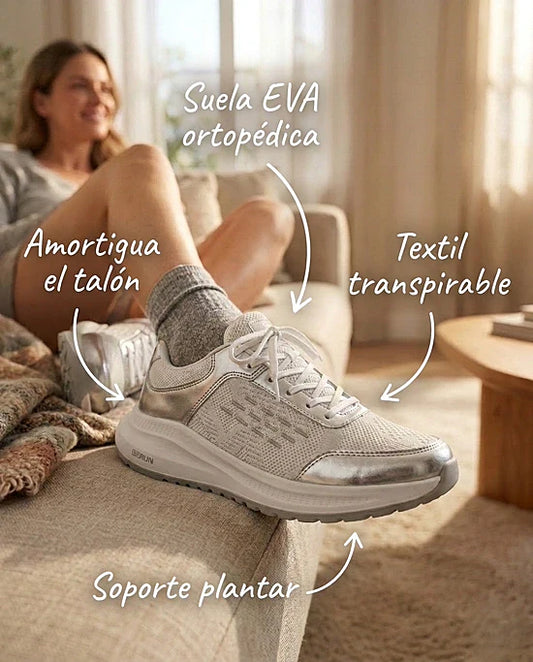 GoRun – Tenis Deportivos y comodos para  Mujer - Malla Transpirable con Detalles