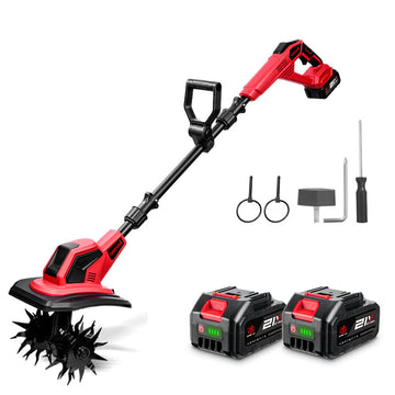 ONEVAN 18V Cordless Mini Tiller – 17cm Depth, Anti-Tangle Blades | For Makita 18V Battery