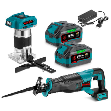ONEVAN 32mm Reciprocating Saw & Trimming Machine Brushless Cordless 2‑Pc. Combo Kit 3.0Ah