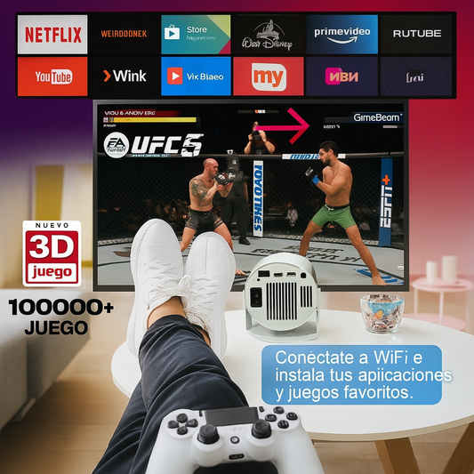 GameBeam™  Proyector + consola, todo en uno