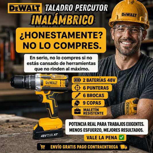 TALADRO PERCUTOR DEWALT 48V MANDRIL  ⚒️👷🛠️