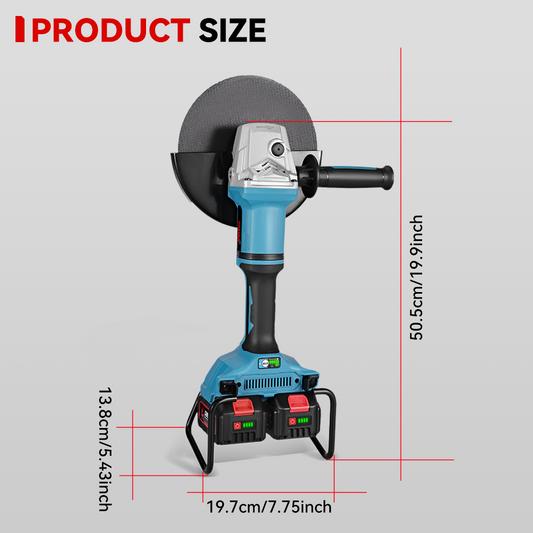 ONEVAN 180mm Brushless Cordless Angle Grinder 3 Gears | For Makita 21V Battery
