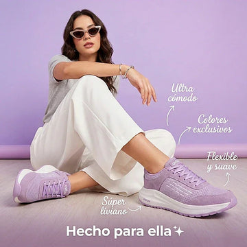 GoRun – Tenis Deportivos y comodos para  Mujer - Malla Transpirable con Detalles